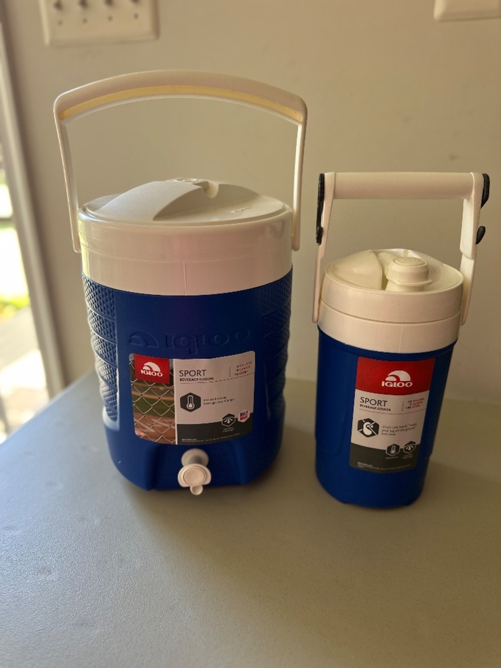 NEW Igloo Sport Cooler BUNDLE 2 GAL and 1/2 GAL BLUE/WHITE